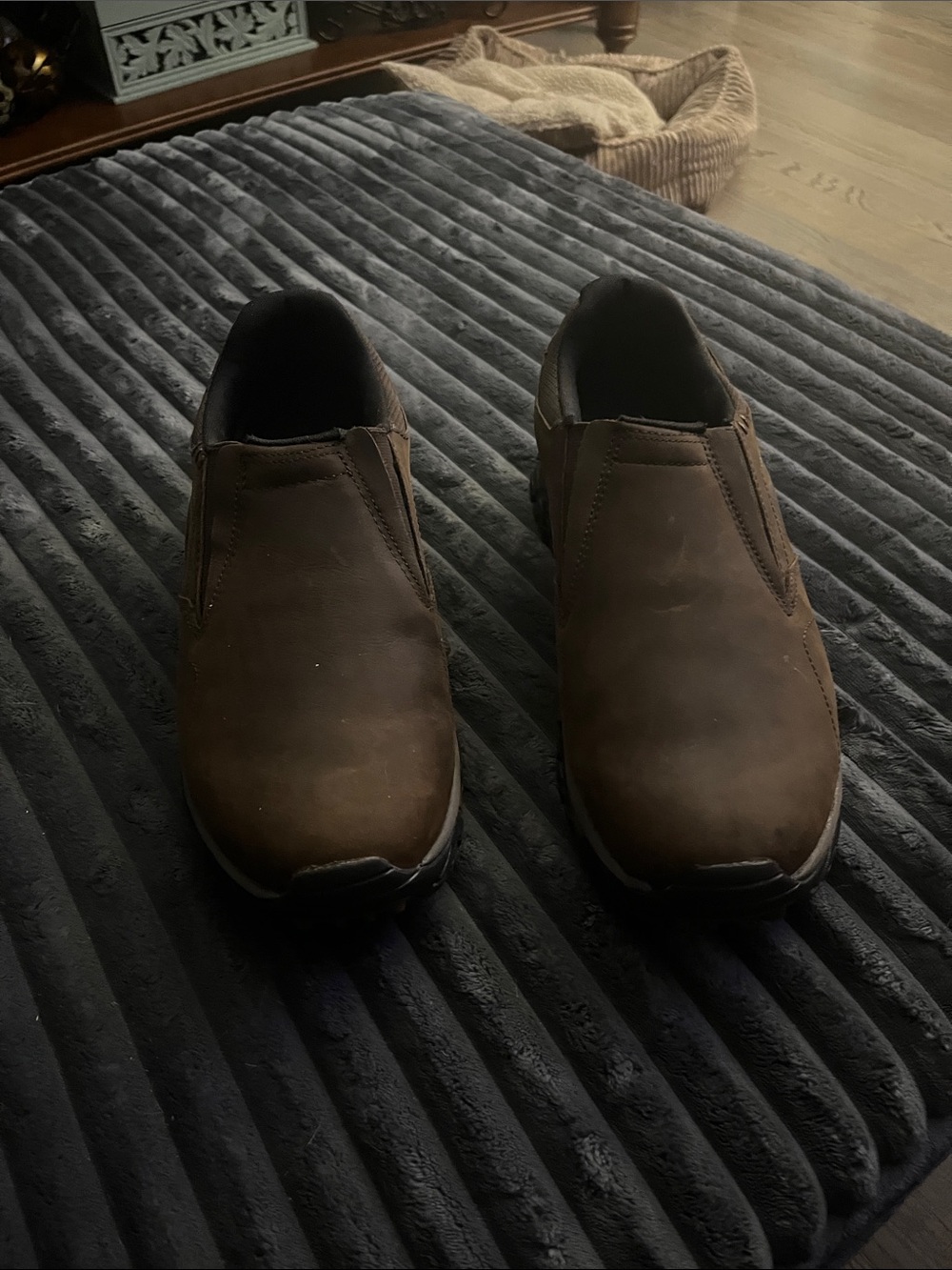 Merrell Men's Brown Slip-On Moccasin-Style Loafers